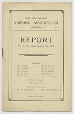 East Side District Nursing Association Report 1910, page 1