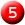 red circle 5 icon